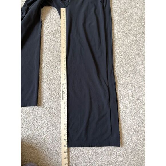 Athleta Gramercy Wide Leg Button Track Trouser Pants Black size 8 - Picture 6 of 12